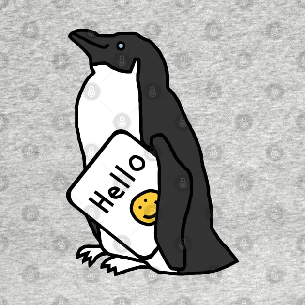 Cute Penguin Says Hello by ellenhenryart